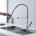  spring faucet black Chrome pull-out sprayer kitchen flexible sink kitchen faucet Manufactory